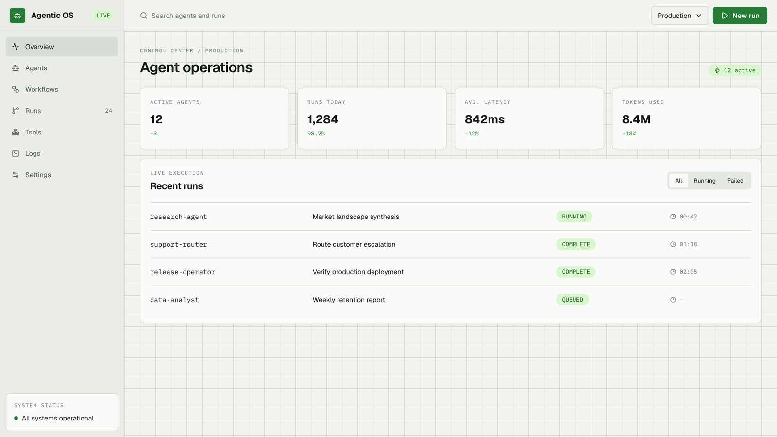 Agentic application design preview