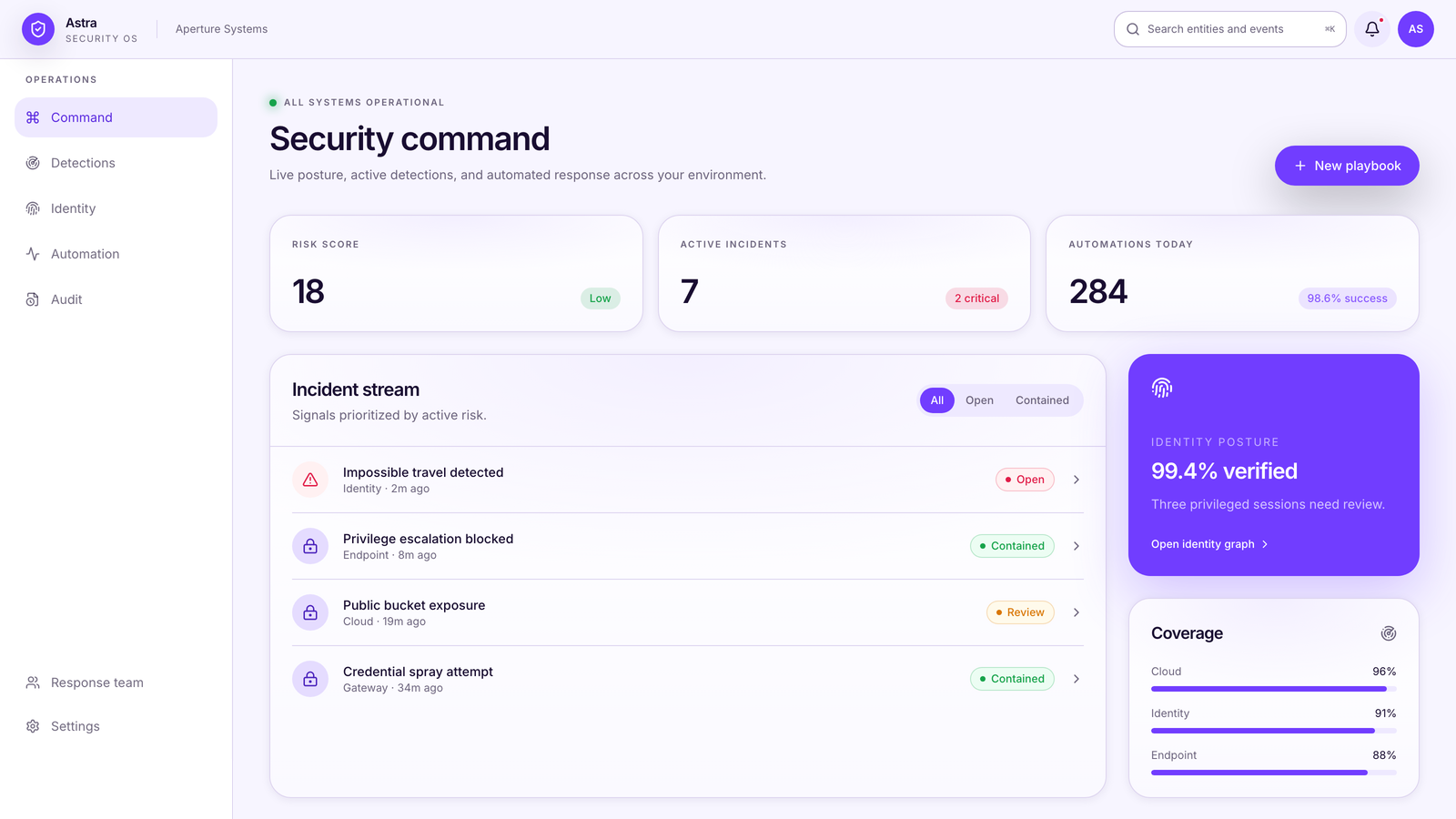 Astra application design preview