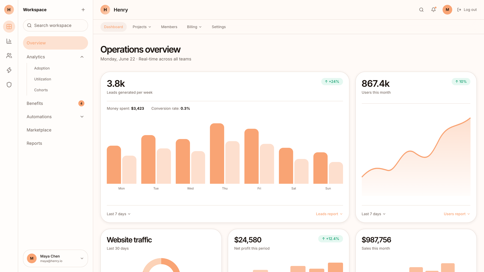 Bento application design preview