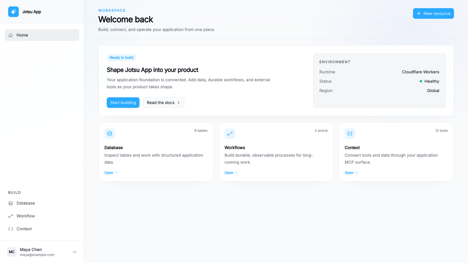 Default application design preview